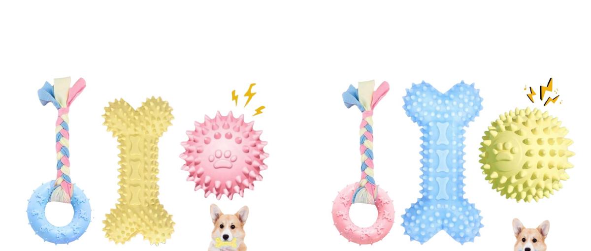 Textured chew toys and rope toys from the Siheng Pets catalogue